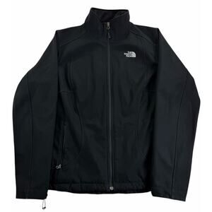 The North Face Black Softshell Jacket Women's Large Full Zip Outdoor Coat